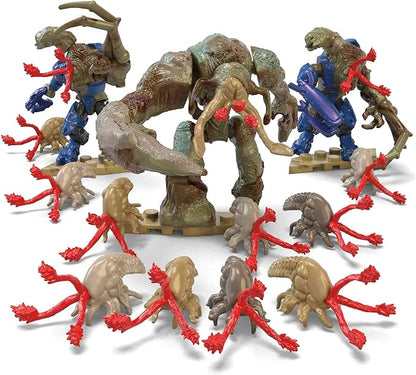 MEGA Halo Infinite Building Toys Set, Floodgate Firefight with 634 Pieces, 4 Micro Action Figures, Poseable Articulation, Accessories, Kids or Adult (Amazon Exclusive)