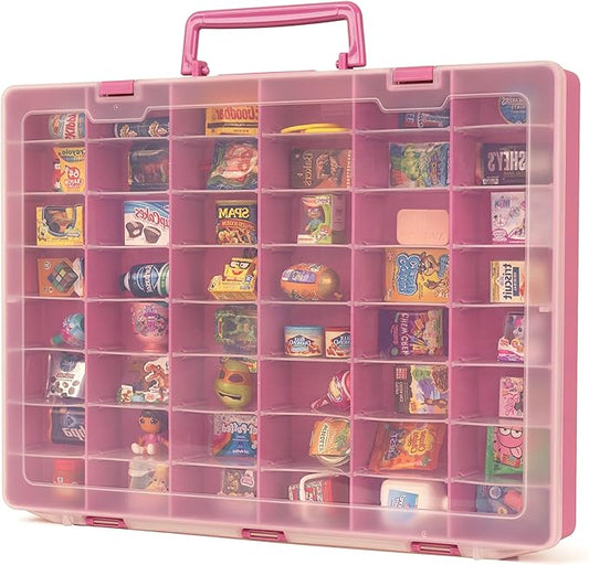 MYMOON HOME Plastic Toy Storage Case Compatible with Mini Brands Collector Toys, Miniverse, Shopkins, Real Littles, and LOL Surprise Series