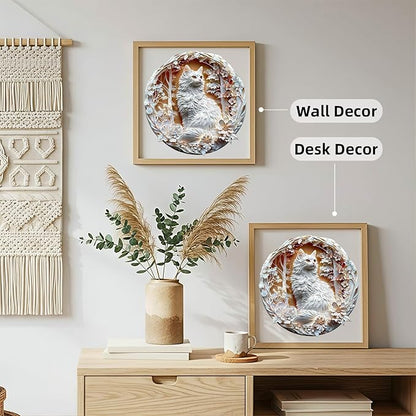 Wooden Puzzles Adults, 3D Cats Wooden Puzzles 100 Pieces, Unique Animal Shaped Wood Challenging Jigsaw Puzzles Christmas Birthday Gifts for Cat Lovers Friends, 8.5x8.5in