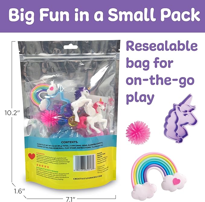 Creativity for Kids Sensory Pack: Unicorn - Sensory Toys for Toddlers, Unicorn Gifts for Girls, Toddler Activities and Holiday Stocking Stuffers (Ages 3+)
