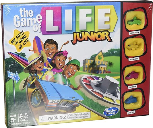 Hasbro Gaming The Game of Life Junior Board Game for Kids Ages 5 and Up,Game for 2-4 Players