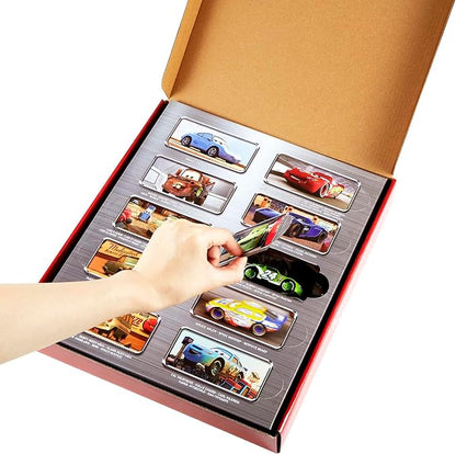 Mattel Disney and Pixar Cars Set of 10 Die-Cast Mini Racers Vehicles, Collectible Set of 1:55 Scale Toy Cars Inspired by Movies