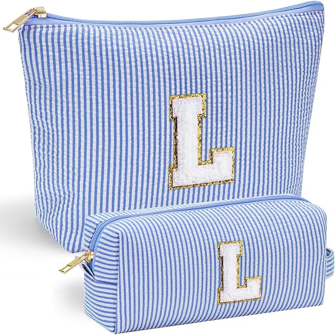 YOOLIFE Stocking Stuffers For Teen Girls Christmas Gifts For Teenage Girls Initial Makeup Bag | Cosmetic Travel Toiletry Bag | 9 10 11 12 13 14 15 Years Old | Teen Girl Gifts Trendy Stuff L