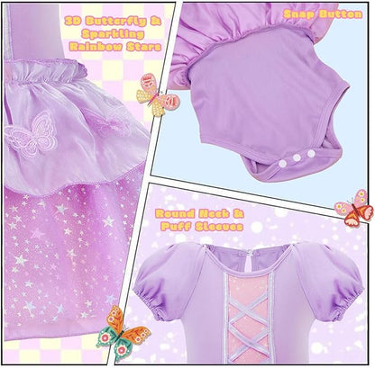 Meland Baby Princess Costume - Baby Girl Halloween Costumes for Infant Girls 6 Month-3T, Princess Dress for Toddler Dress Up