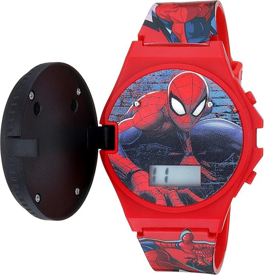 Marvel Spider-Man Kids Watches – Digital Display, Interactive Features, Adjustable Strap, Vibrant Spider-Man Graphics, Durable for Active Kids