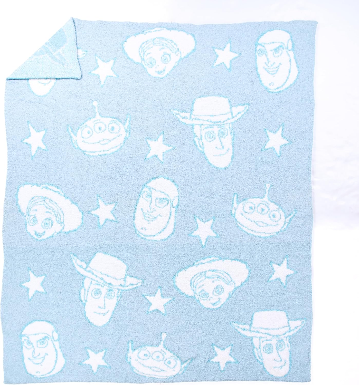 Jay Franco Disney Pixar Toy Story Feather Knit Fluffy Throw Blanket - Woody and Buzz Lightyear Fuzzy Blanket Measures 50 x 60 inch | Super Soft Lightweight Bedding