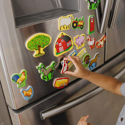 Melissa & Doug 20 Wooden Farm Magnets in a Box