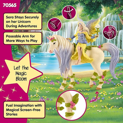 Schleich bayala, Unicorn and Fairy Toys for Girls and Boys, Fairy Sera Figurine with Blossom Unicorn, Ages 5 and Above