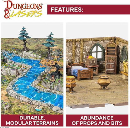 Dungeons & Lasers Animal Companions DND Miniatures Set - 24 Figurines with Scenic Bases - 5E Compatible for Tabletop RPG Games - 28MM Unpainted and Unassembled - for Ages 14 Years +