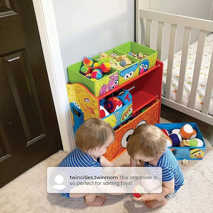 Sesame Street 6 Bin Design and Store Toy Organizer by Delta Children