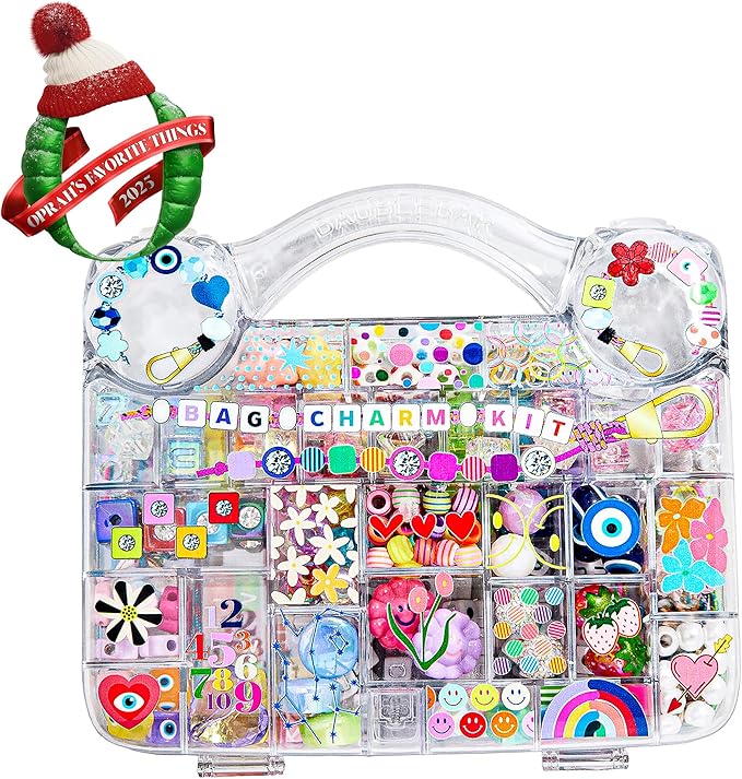 BaubleBar Ultimate DIY Bag Charm Kit | Oprah’s Favorite Things | Great for a Gift or Party | Keychain Jewelry Making Kit with Beads